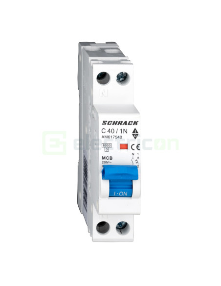 MCB C 40 A 1P+N Schrack AM617540