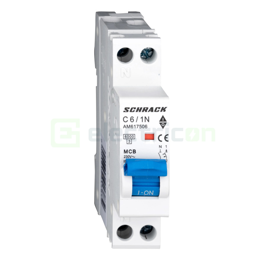 MCB C 6 A 1P+N Schrack AM617506