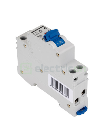 Siguranta Automata MCB Schrack Curba C 6 A 1P+N Cod AM617506