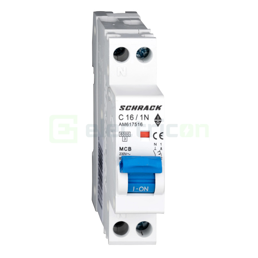 Siguranta Automata MCB Schrack Curba C 16 A 1P+N Cod AM617516
