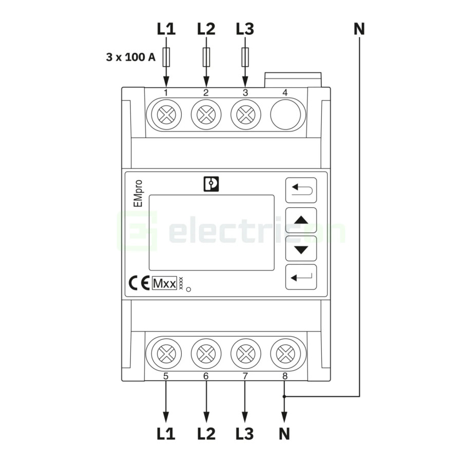 Contor energie trifazat 100A Modbus TCP EEM-XM377 Phoenix
