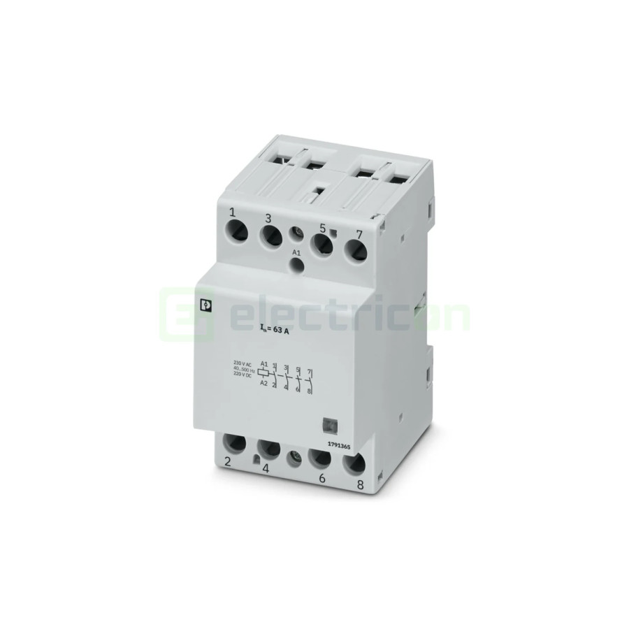 Contactor modular silențios 2P 63A 4NO Phoenix Contact 1791365