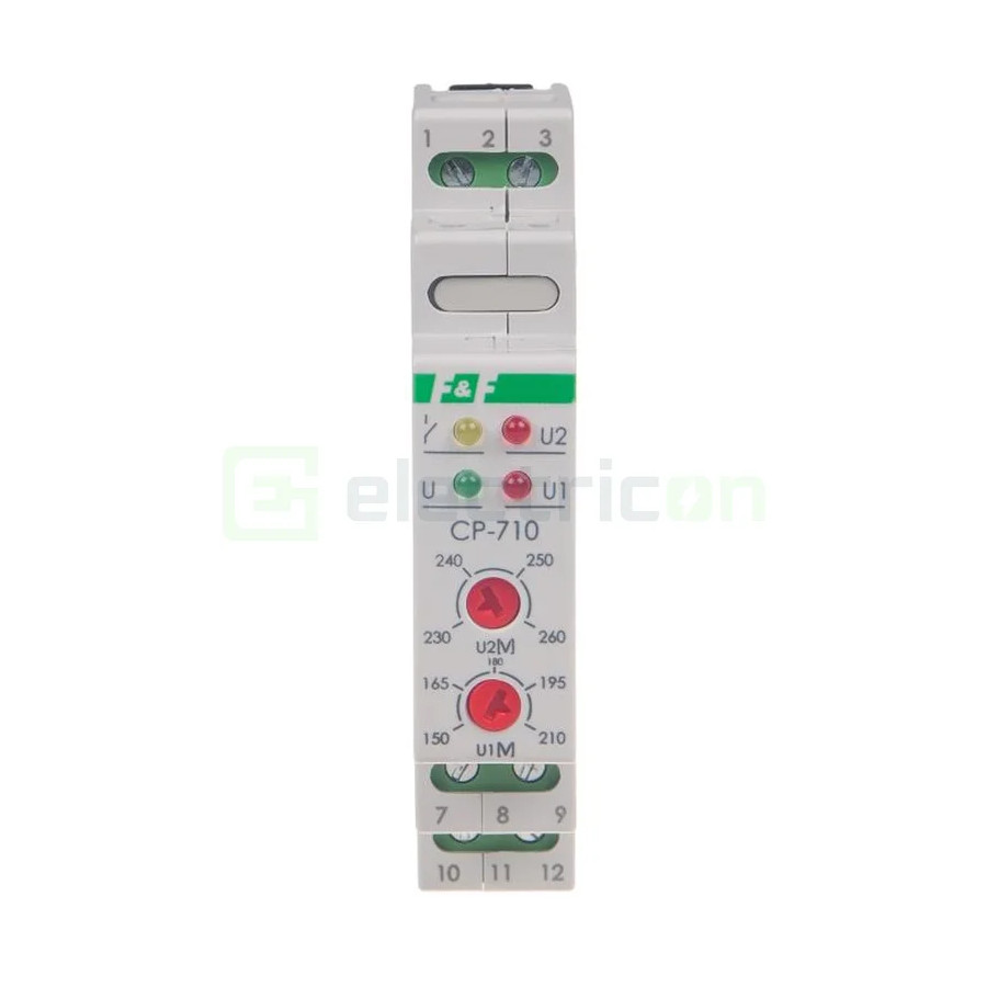 Releu tensiune monofazat blocare timp 16A CP-710 F&F Filipowski