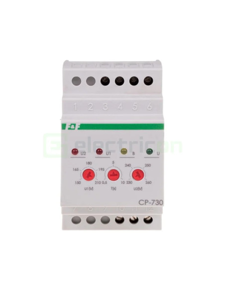 Releu tensiune trifazat blocare timp 10A CP-730 F&F Filipowski