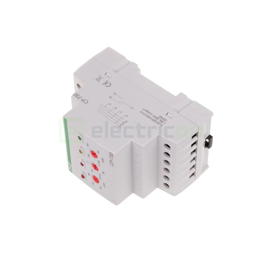 Releu tensiune trifazat blocare timp 10A CP-730 F&F