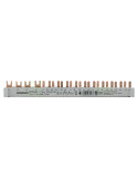 Busbar - Baretă alimentare - 4P trifazat 14M (1x RCCB 4P furcă + 10x MCB 1P+N tip pini 1M) 10 mm² 63A Schrack BS990168-B