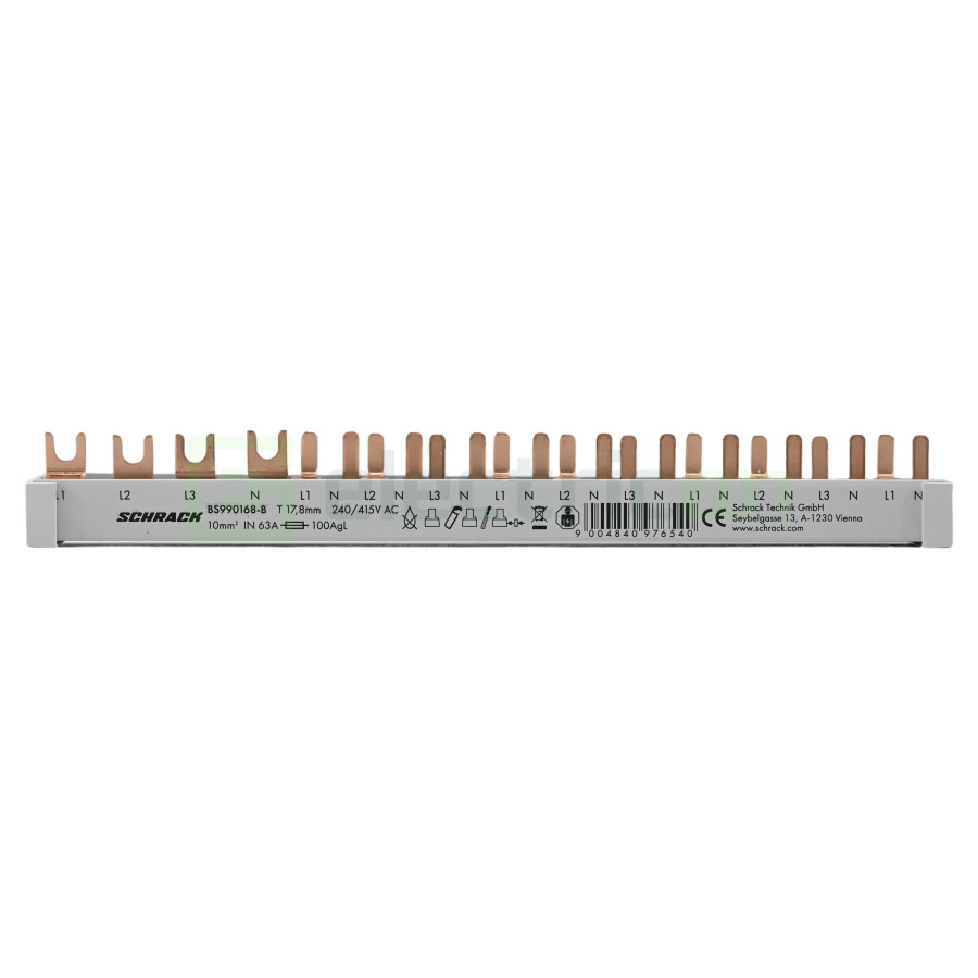 Busbar Trifazat 14 Module RCCB MCB Schrack BS990168-B