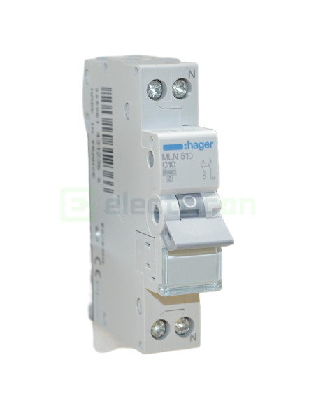 Siguranta Automata MCB C 10A 1P+N Hager MLN510