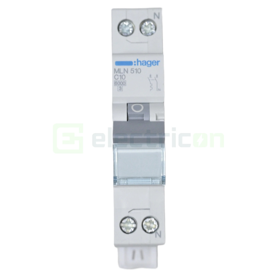 MCB C 10A 1P+N Hager MLN510
