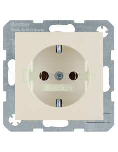Priză - Schuko 2P+E - încastrat - bej lucios - IP20 - Berker S.1 - 47438982