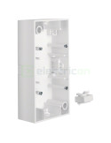 Doză aparataj - montaj aparent - 2 module - 154x83x42 mm - poziționate orizontal - alb mat - Berker S.1, 10429909