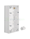 Doză aparataj - montaj aparent - 2 module - 154x83x42 mm - poziționate orizontal - alb lucios - Berker S.1, 10428989