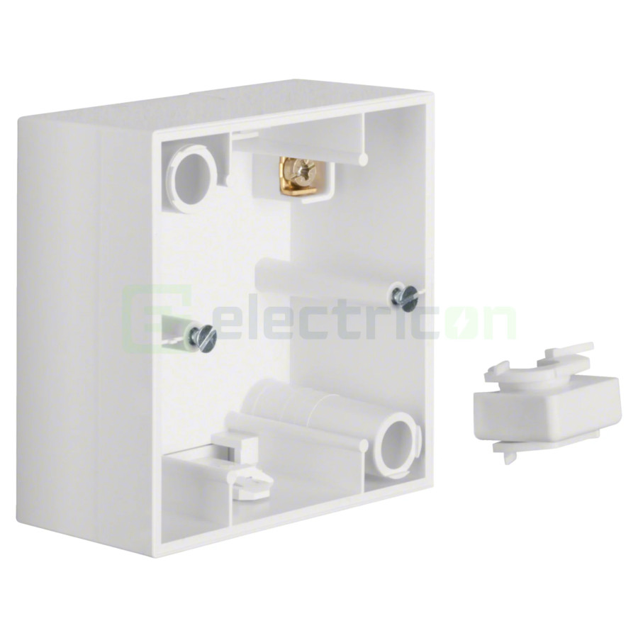 Doza aparataj - montaj aparent - 1 modul - alb lucios - Berker S.1, 10418989