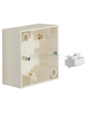 Doză aparataj - montaj aparent - 1 modul - 83x83x42 mm - bej lucios - Berker S.1, 10418982