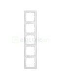 Ramă - 5 module - montaj vertical - alb lucios - Berker S.1 - 10158989