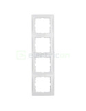 Ramă - 4 module - montaj vertical - alb lucios - Berker S.1 - 10148989