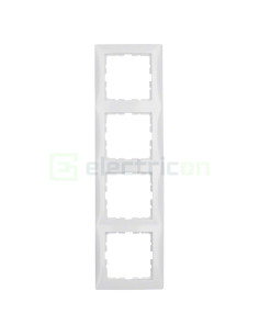 Ramă - 4 module - montaj vertical - alb lucios - Berker S.1 - 10148989