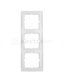 Ramă - 3 module - montaj vertical - alb lucios - Berker S.1 - 10138989