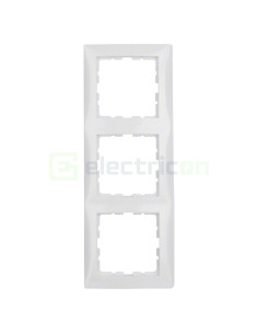 Ramă - 3 module - montaj vertical - alb lucios - Berker S.1 - 10138989