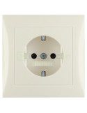 Priză - Schuko - înrămată protecție copii - Berker S.1 - bej lucios - 47228982
