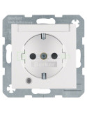 Priză - Schuko - încastrat LED etichetă protecție atingere - alb mat - IP20 - Berker S.1 - 41101909