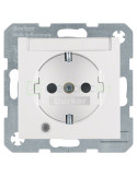 Priză - Schuko - încastrat LED etichetă protecție atingere - alb lucios - IP20 - Berker S.1 - 41108989