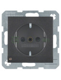 Priză - Schuko - încastrat LED protecție atingere - antracit mat - IP20 - Berker S.1 - 41091606