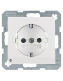 Priză - Schuko - încastrat LED protecție atingere - alb mat - IP20 - Berker S.1 - 41091909
