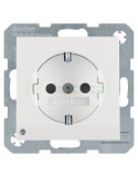 Priză - Schuko - încastrat LED protecție atingere - alb lucios - IP20 - Berker S.1 - 41098989