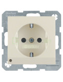 Priză - Schuko - încastrat LED protecție atingere - bej lucios - IP20 - Berker S.1 - 41098982