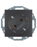 Priză - Schuko - încastrat înclinație 45° - antracit mat - IP20 - Berker S.1 - 47271606