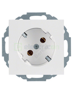 Priză - Schuko 2P+E - încastrat înclinație 45° - alb mat - IP20 - Berker S.1 - 47271909