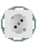 Priză - Schuko 2P+E - încastrat înclinație 45° - alb lucios - IP20 - Berker S.1 - 47278989