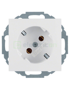 Priză - Schuko 2P+E - încastrat înclinație 45° - alb lucios - IP20 - Berker S.1 - 47278989