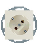 Priză - Schuko - încastrat înclinație 45° - bej lucios - IP20 - Berker S.1 - 47278982