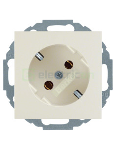 Priză - Schuko 2P+E - încastrat înclinație 45° - bej lucios - IP20 - Berker S.1 - 47278982