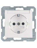 Priză - Schuko - protecție copii cu etichetă - Berker S.1 - alb mat - 47491909