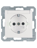Priză - Schuko - încastrat protecție atingere etichetă - alb lucios - IP20 - Berker S.1 - 47498989