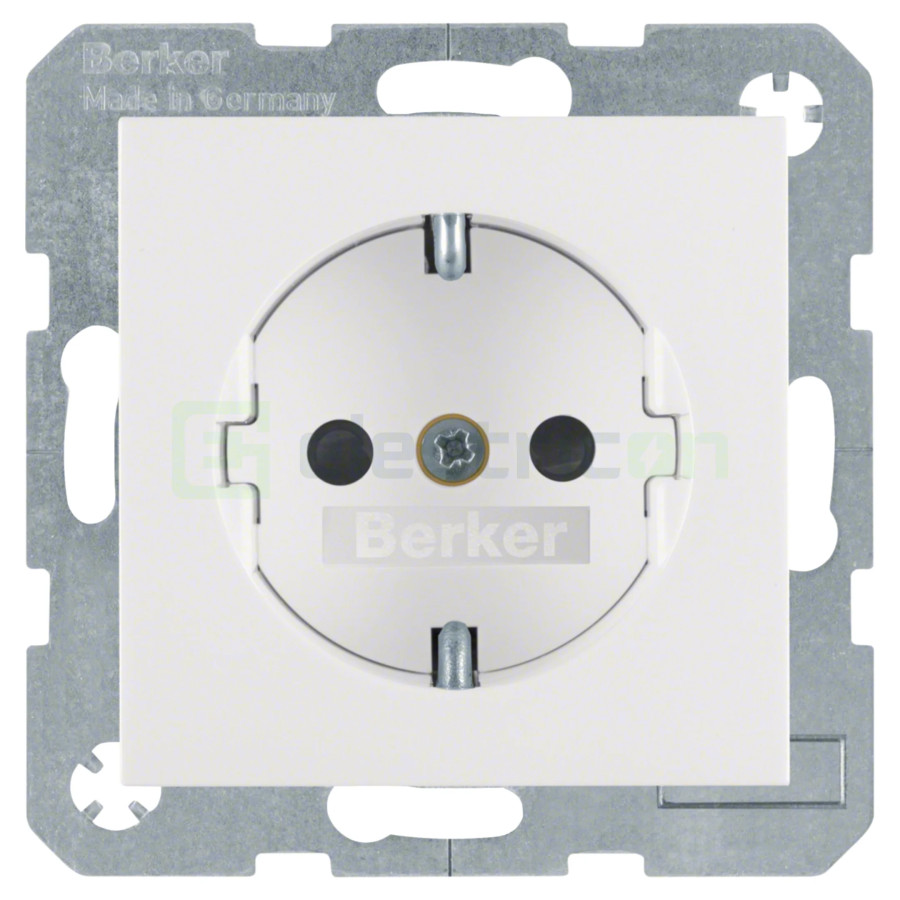 Priză - Schuko 2P+E - încastrat protecție atingere - alb mat - IP20 - Berker S.1 - 47231909