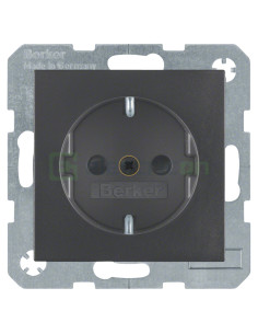 Priză - Schuko 2P+E - încastrat protecție atingere - antracit mat - IP20 - Berker S.1 - 47231606