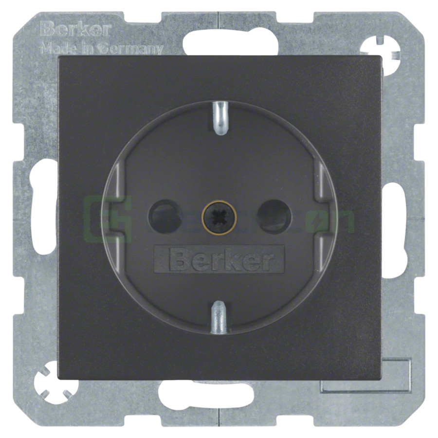 Priză - Schuko 2P+E - încastrat protecție atingere - antracit mat - IP20 - Berker S.1 - 47231606