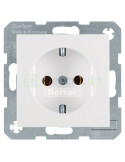 Priză - Schuko - încastrat protecție atingere - alb lucios - IP20 - Berker S.1 - 47438989