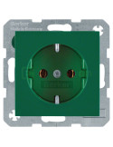 Priză - Schuko - încastrat protecție atingere - verde lucios - IP20 - Berker S.1 - 47438913