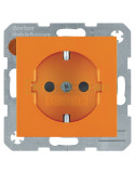 Priză - Schuko - protecție copii - Berker S.1 - portocaliu mat - 47231914