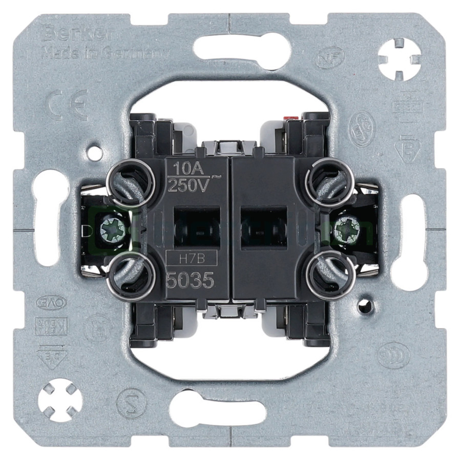 Mecanism întrerupător simplu - 2 ND - alb - IP20 - Berker - 5035