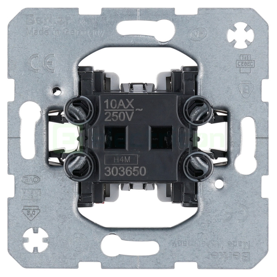 Mecanism întrerupător cap-scară simplu - pentru pereți goi - IP20 - Berker - 303650