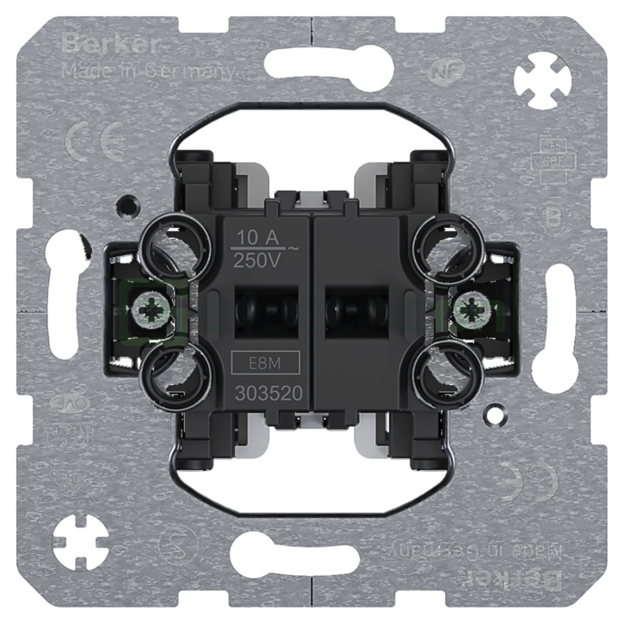 Mecanism întrerupător jaluzele - 1P - IP20 - Berker - 303520