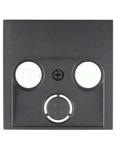 Ramă - 1 modul - decupaj 2/3 găuri Radio/TV - antracit mat - Berker S.1 - 12031606
