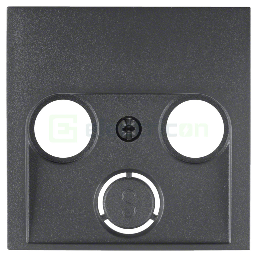 Ramă - 1 modul - decupaj 2/3 găuri Radio/TV - antracit mat - Berker S.1 - 12031606