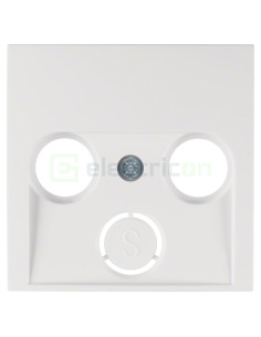 Ramă - 1 modul - decupaj 2/3 găuri Radio/TV - alb lucios - Berker S.1 - 12038989